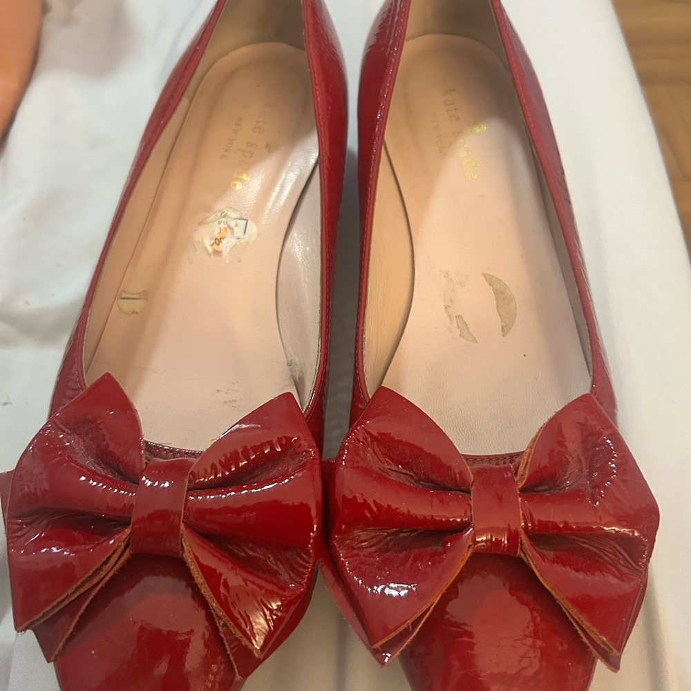 KATE SPADE Red  Bow Flats